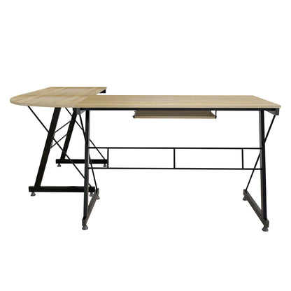 CORNER OFFICE SONAMA WITH METAL FRAME HM2127.01 158Χ120Χ74cm.