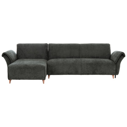 CORNER REVERSIBLE SOFA-BED MAILO HM6071.03 GREEN FABRIC-METAL LEGS 300x145x80Hcm.