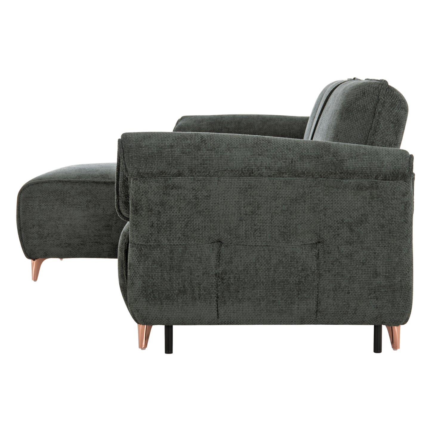 CORNER REVERSIBLE SOFA-BED MAILO HM6071.03 GREEN FABRIC-METAL LEGS 300x145x80Hcm.