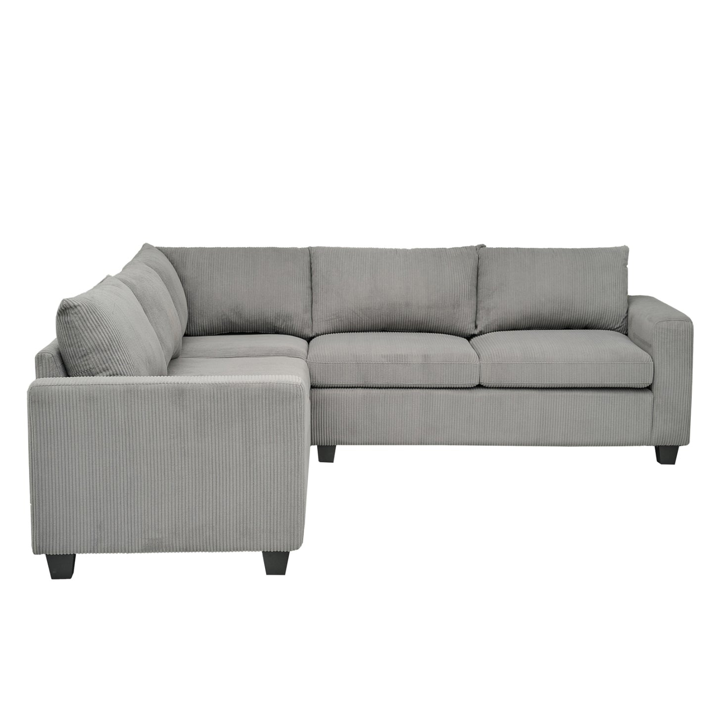 CORNER SOFA CALDER HM3286.01 GREY FABRIC 254x254x90(seat)x91Hcm.