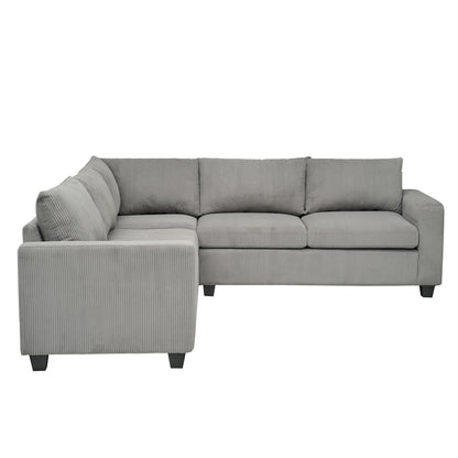 CORNER SOFA CALDER HM3286.01 GREY FABRIC 254x254x90(seat)x91Hcm.