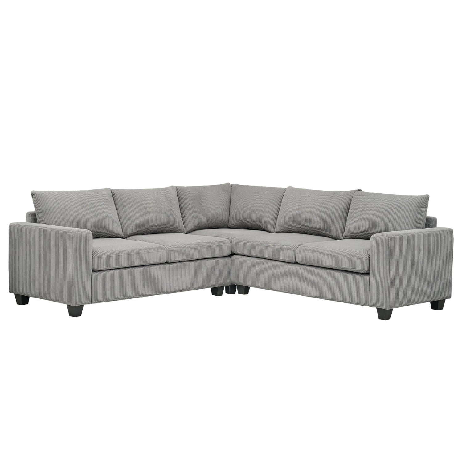 CORNER SOFA CALDER HM3286.01 GREY FABRIC 254x254x90(seat)x91Hcm.