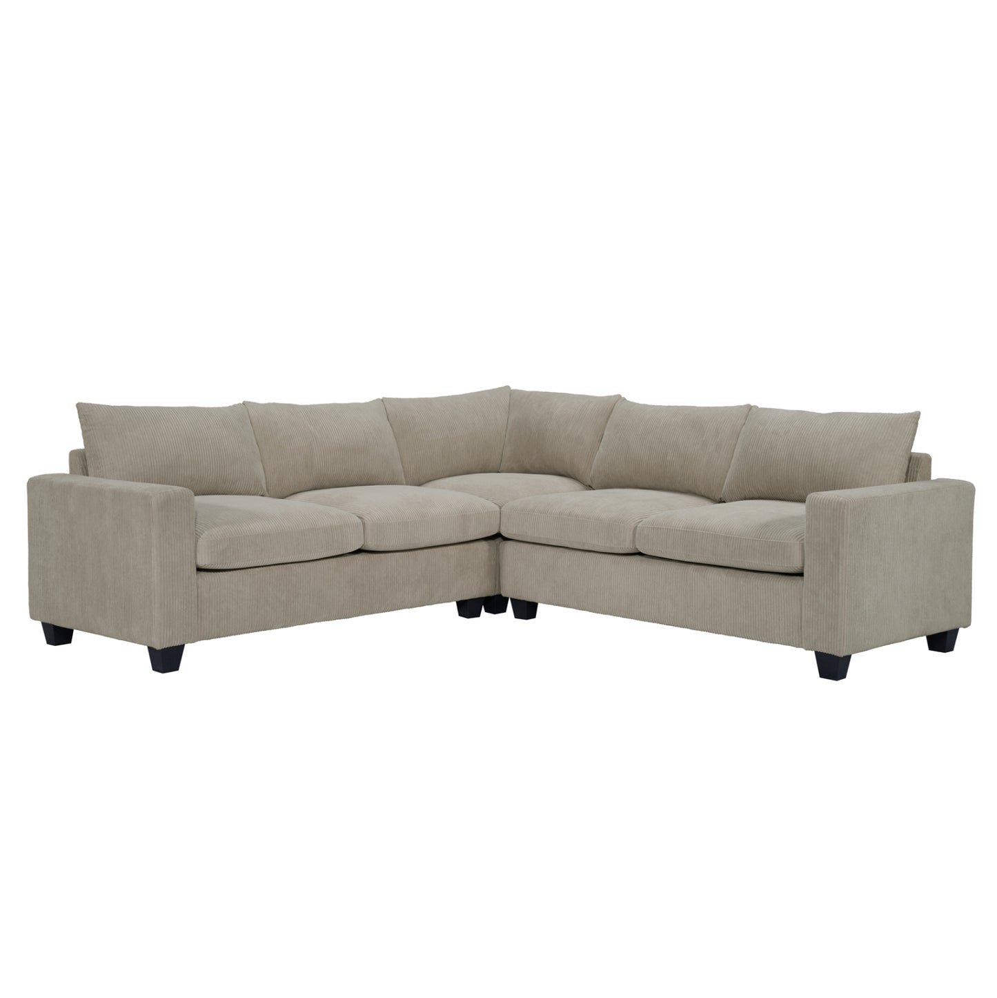 CORNER SOFA CALDER HM3286.03 BEIGE FABRIC 254x254x90(seat)x91Hcm.