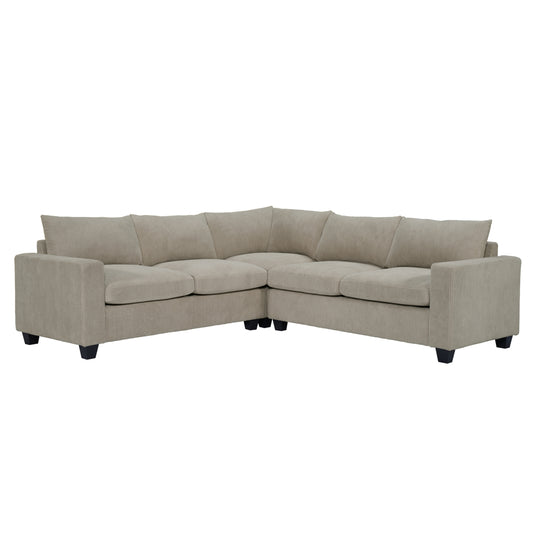 CORNER SOFA CALDER HM3286.03 BEIGE FABRIC 254x254x90(seat)x91Hcm.
