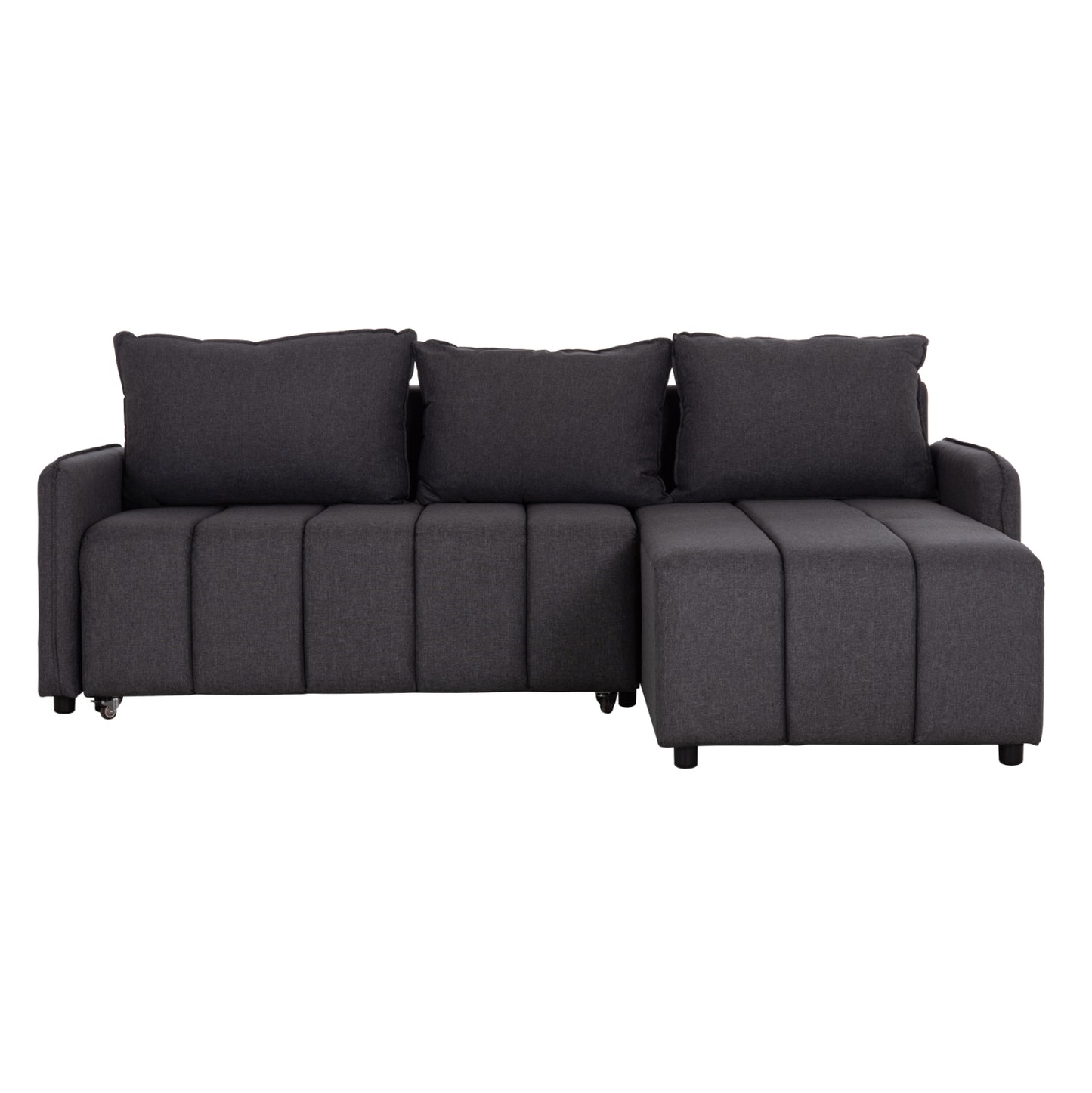 REVERSIBLE CORNER SOFA-BED FREDI HM3312.01 GREY FABRIC 220x167x85Hcm.