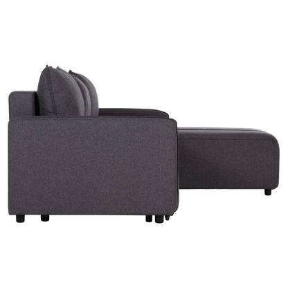 REVERSIBLE CORNER SOFA-BED FREDI HM3312.01 GREY FABRIC 220x167x85Hcm.
