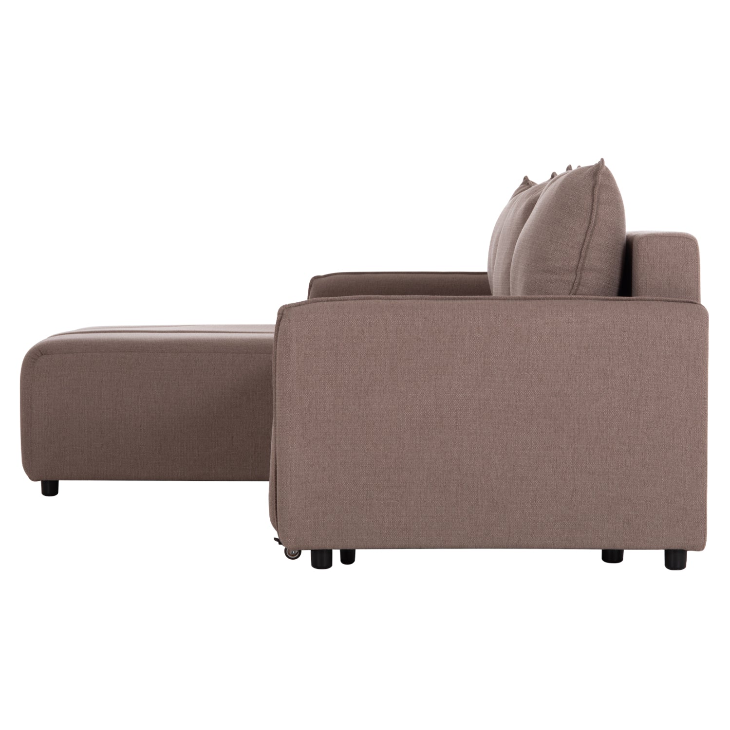 REVERSIBLE CORNER SOFA-BED FREDI HM3312.04 BROWN FABRIC 220x167x85Hcm.