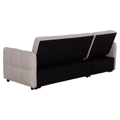 CORNER SOFABED REVERSIBLE NEZU HM3294.02 BEIGE FABRIC 210x140x78Hcm.