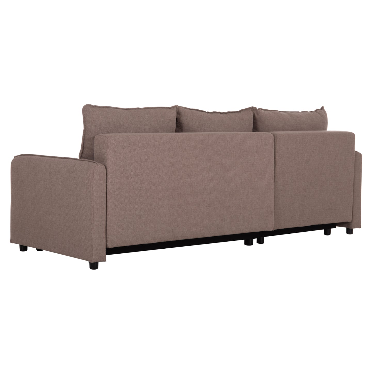 REVERSIBLE CORNER SOFA-BED FREDI HM3312.04 BROWN FABRIC 220x167x85Hcm.