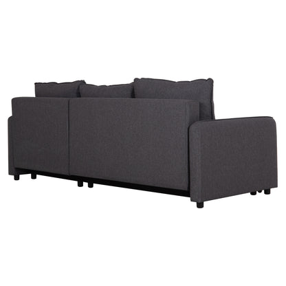 REVERSIBLE CORNER SOFA-BED FREDI HM3312.01 GREY FABRIC 220x167x85Hcm.