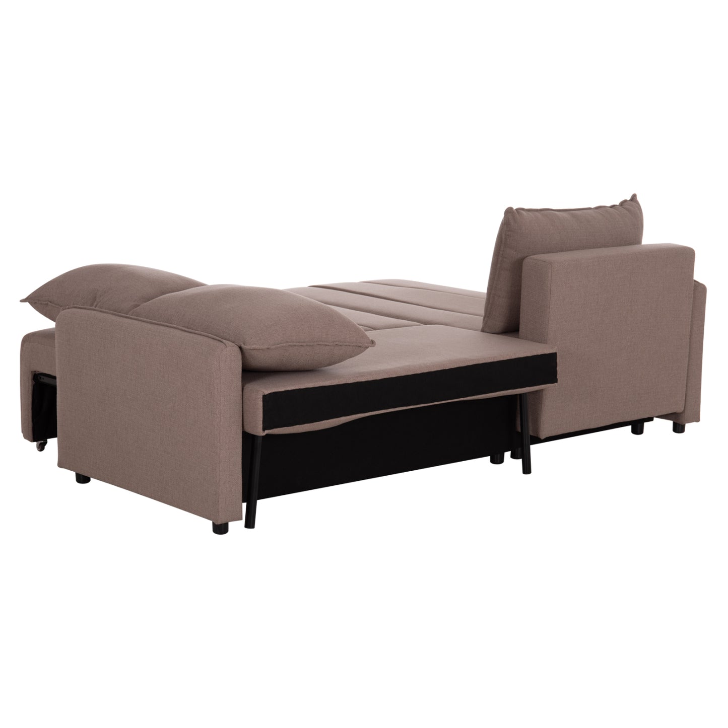 REVERSIBLE CORNER SOFA-BED FREDI HM3312.04 BROWN FABRIC 220x167x85Hcm.