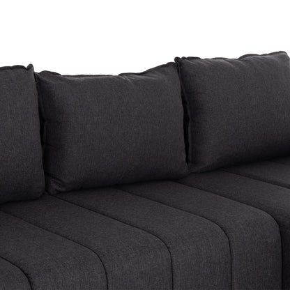 REVERSIBLE CORNER SOFA-BED FREDI HM3312.01 GREY FABRIC 220x167x85Hcm.