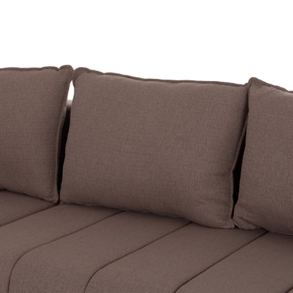 REVERSIBLE CORNER SOFA-BED FREDI HM3312.04 BROWN FABRIC 220x167x85Hcm.
