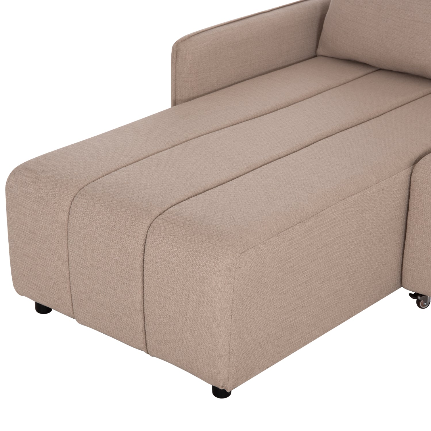 REVERSIBLE CORNER SOFA-BED FREDI HM3312.03 BEIGE FABRIC 220x167x85Hcm.