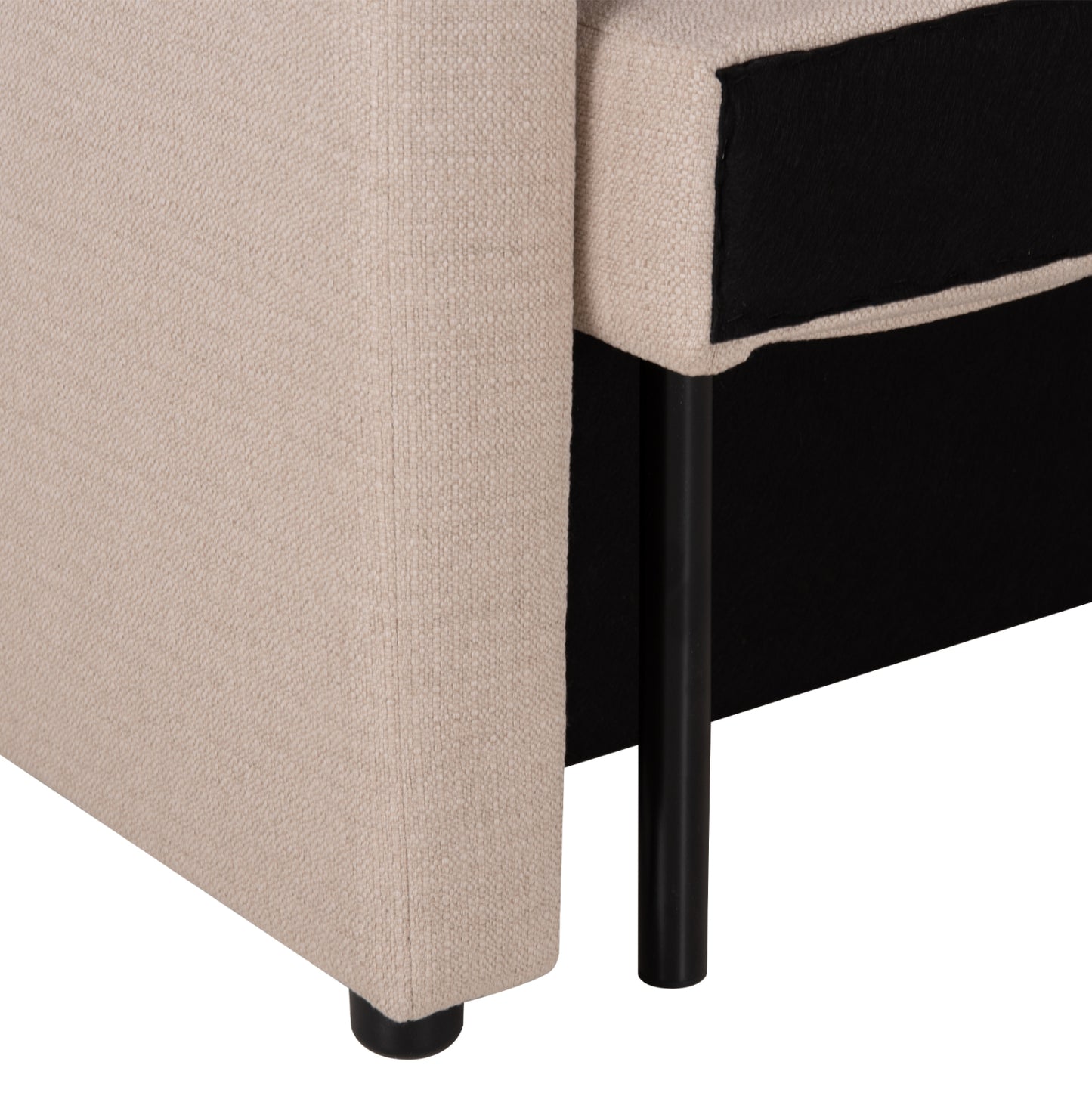REVERSIBLE CORNER SOFA-BED FREDI HM3312.03 BEIGE FABRIC 220x167x85Hcm.