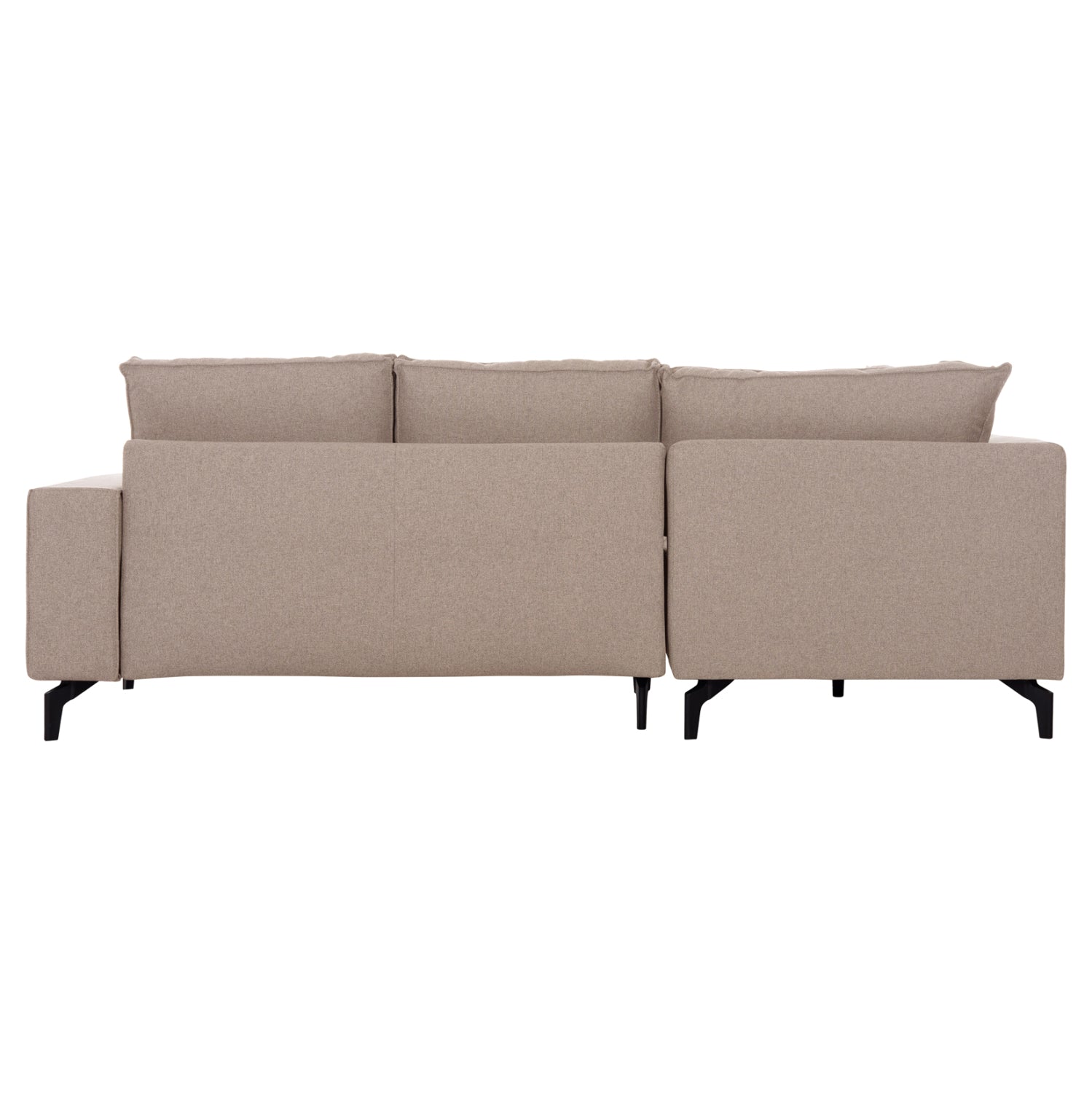 CORNER SOFA-BED WITH STORAGE SPACE SAFFIRA HM3303.03L BEIGE FABRIC 270x195x100Hcm.