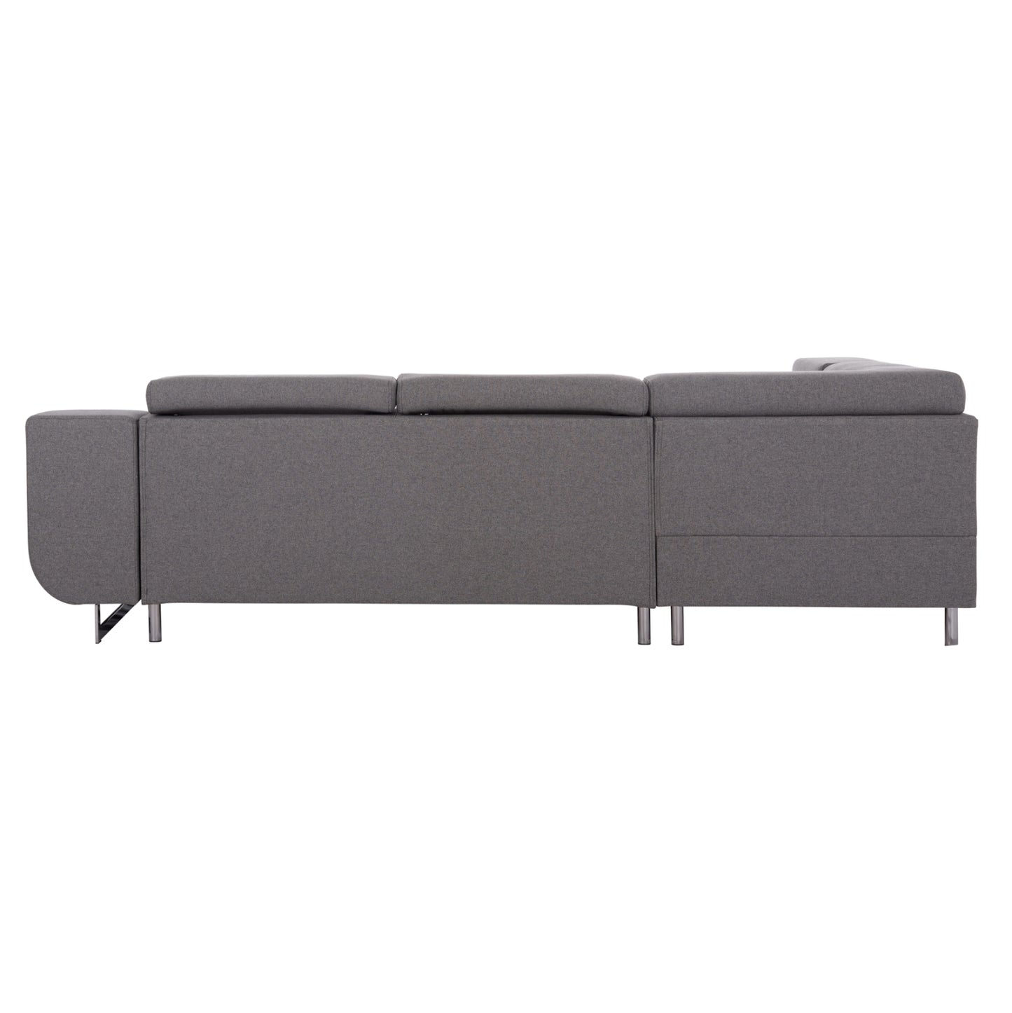 CORNER SOFA-BED WITH STORAGE SPACE ENCORE HM3301.01L GREY FABRIC 285x205x90Hcm.