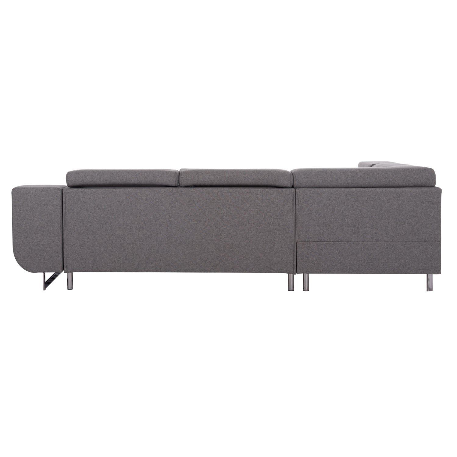 CORNER SOFA-BED WITH STORAGE SPACE ENCORE HM3301.01L GREY FABRIC 285x205x90Hcm.