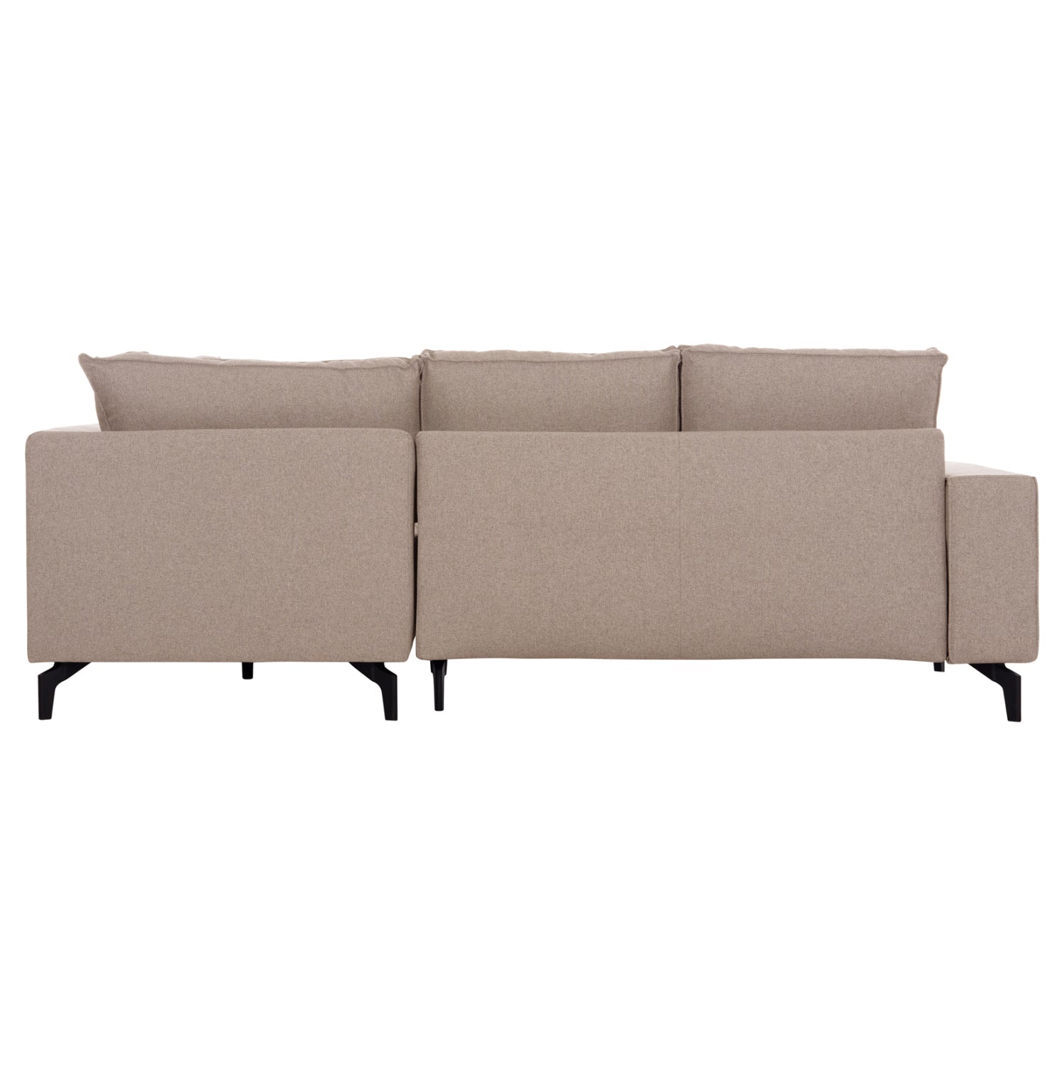 CORNER SOFA-BED WITH STORAGE SPACE SAFFIRA HM3303.03R BEIGE FABRIC 270x195x100Hcm.