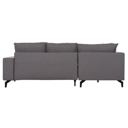 CORNER SOFA-BED WITH STORAGE SPACE SAFFIRA HM3303.01L GREY FABRIC 270x195x100Hcm.