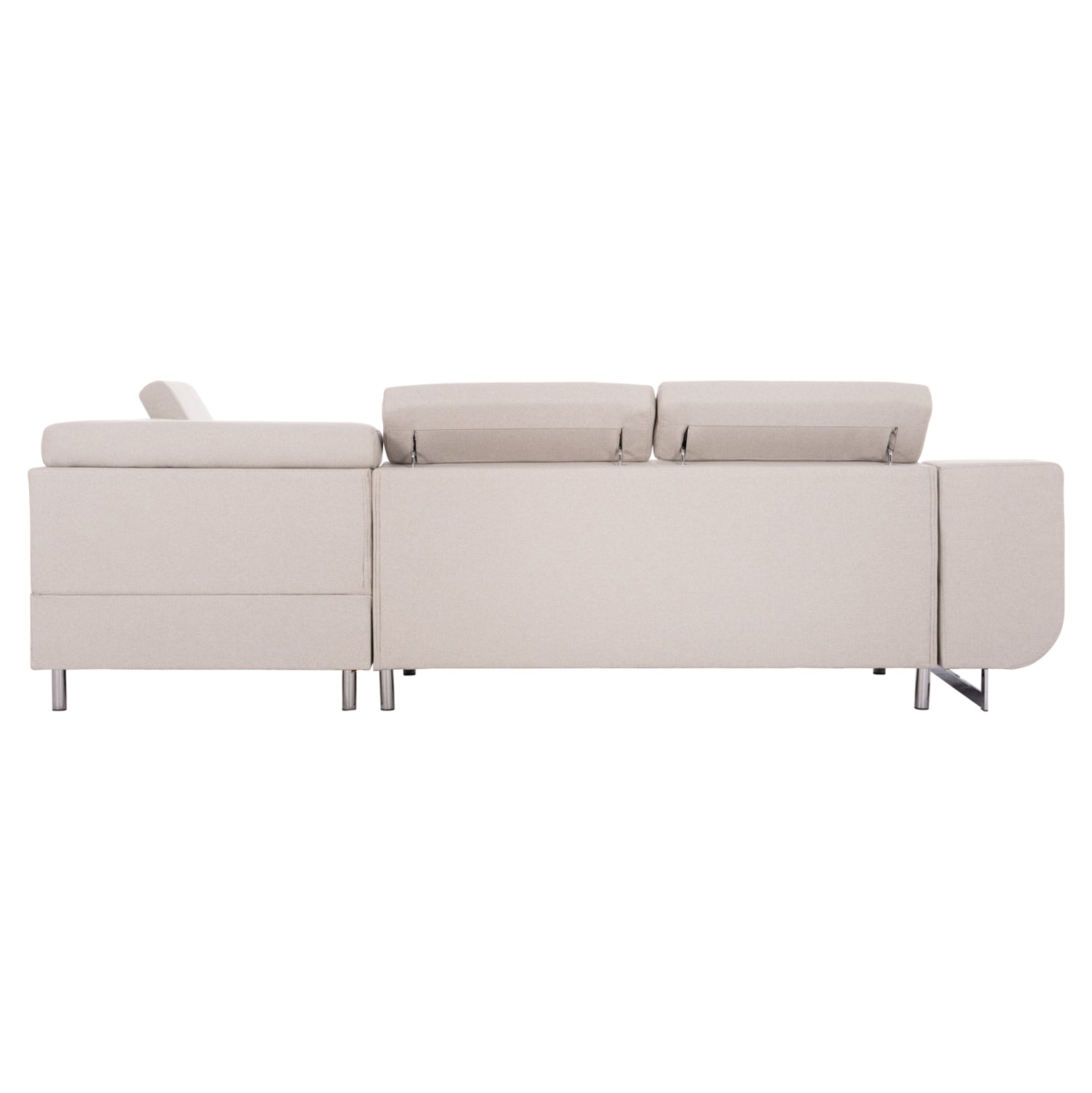 CORNER SOFA-BED WITH STORAGE SPACE ENCORE HM3301.03R BEIGE FABRIC 285x205x90Hcm.