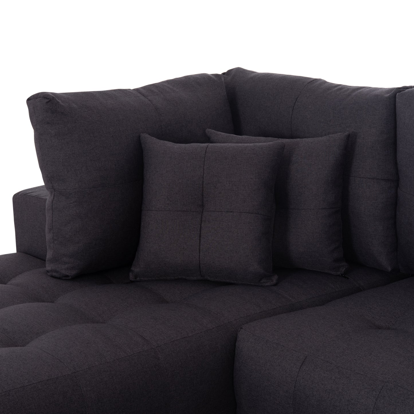 CORNER SOFA-BED WITH STORAGE SPACE TRENDSTON HM3302.01L GREY FABRIC 298x177x95Hcm.