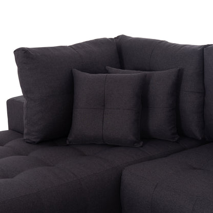 CORNER SOFA-BED WITH STORAGE SPACE TRENDSTON HM3302.01L GREY FABRIC 298x177x95Hcm.