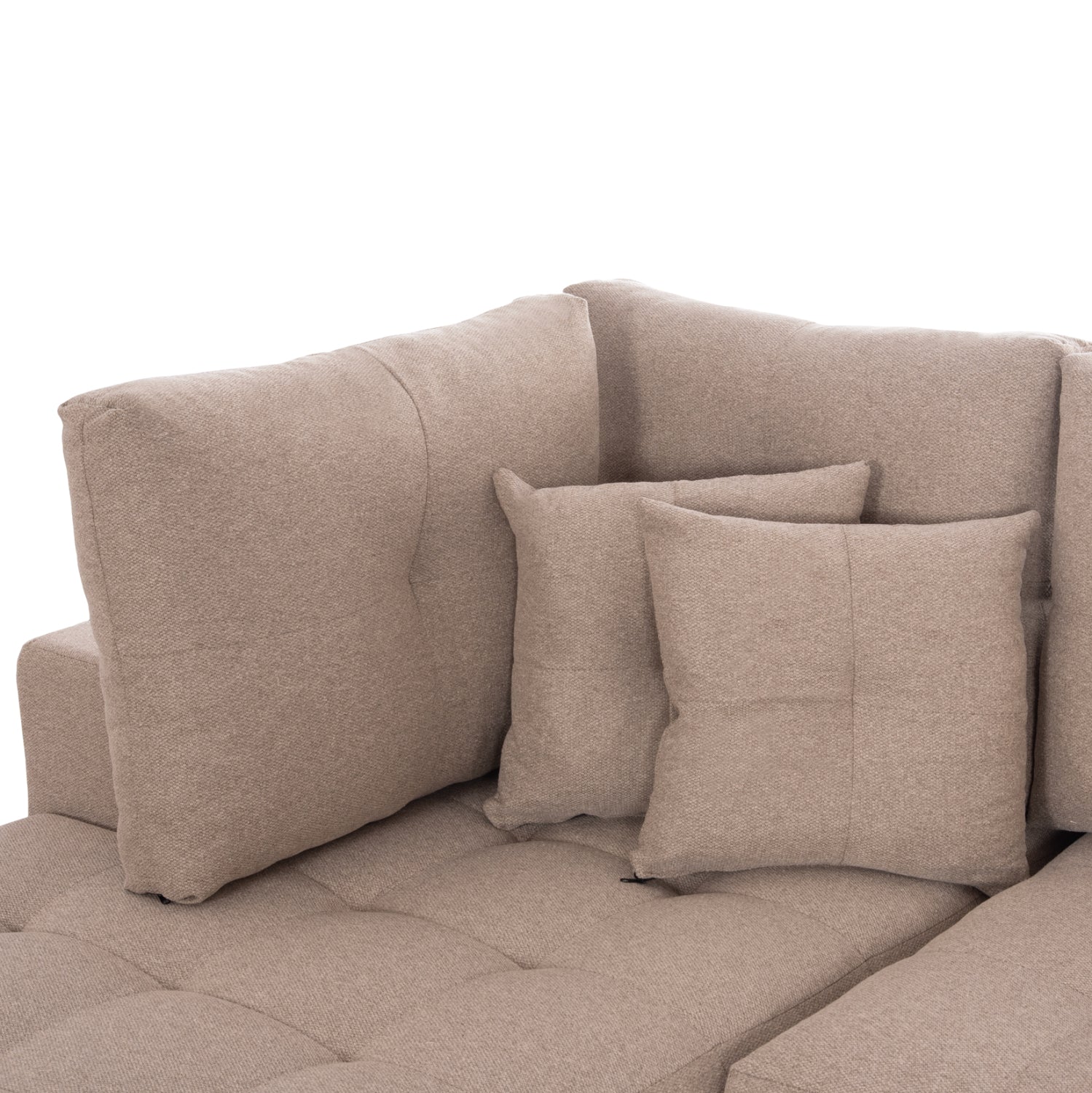 CORNER SOFA-BED WITH STORAGE SPACE TRENDSTON HM3302.03L BEIGE FABRIC 298x177x95Hcm.