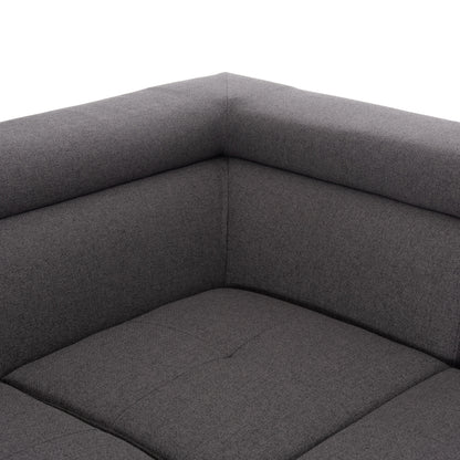 CORNER SOFA-BED WITH STORAGE SPACE ENCORE HM3301.01L GREY FABRIC 285x205x90Hcm.