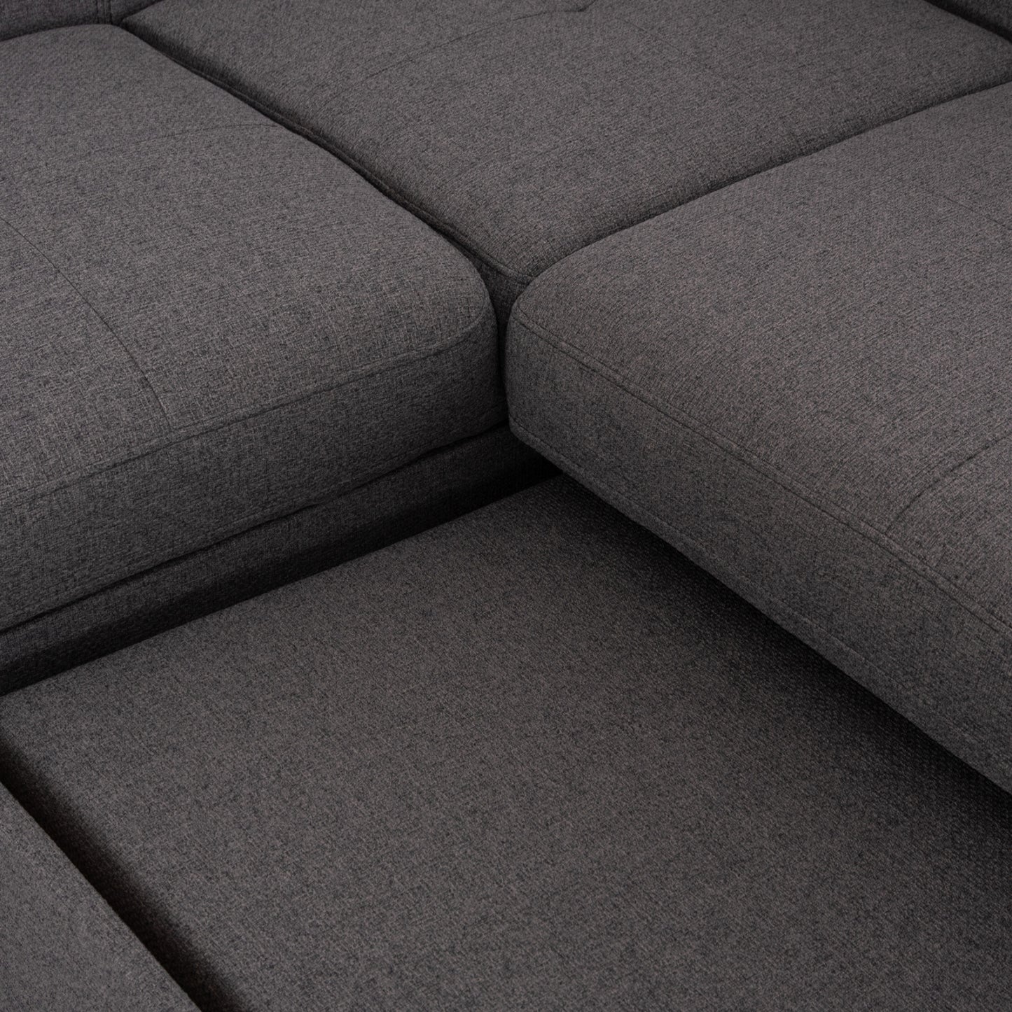 CORNER SOFA-BED WITH STORAGE SPACE ENCORE HM3301.01L GREY FABRIC 285x205x90Hcm.