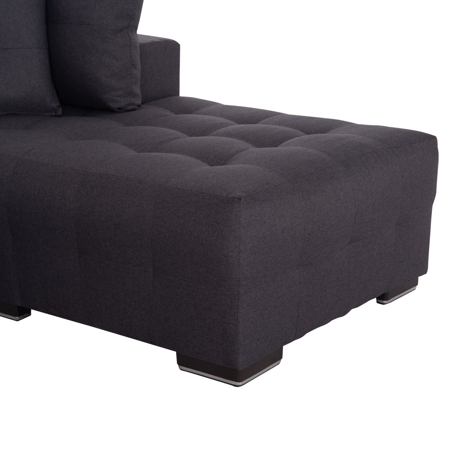 CORNER SOFA-BED WITH STORAGE SPACE TRENDSTON HM3302.01R GREY FABRIC 298x177x95Hcm.