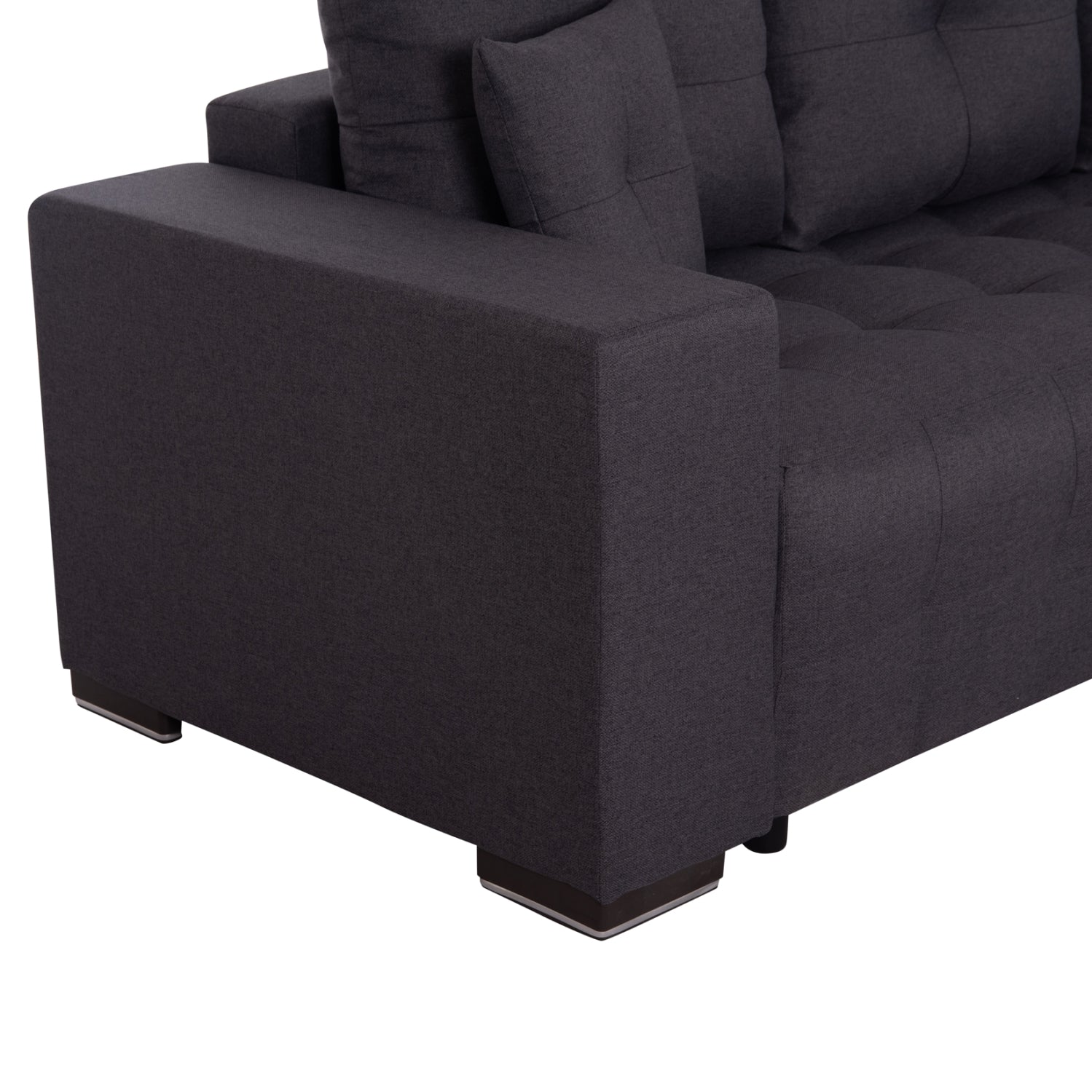 CORNER SOFA-BED WITH STORAGE SPACE TRENDSTON HM3302.01R GREY FABRIC 298x177x95Hcm.