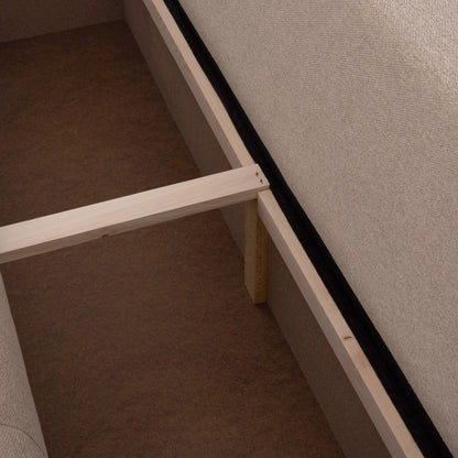 CORNER SOFA-BED WITH STORAGE SPACE TRENDSTON HM3302.03L BEIGE FABRIC 298x177x95Hcm.