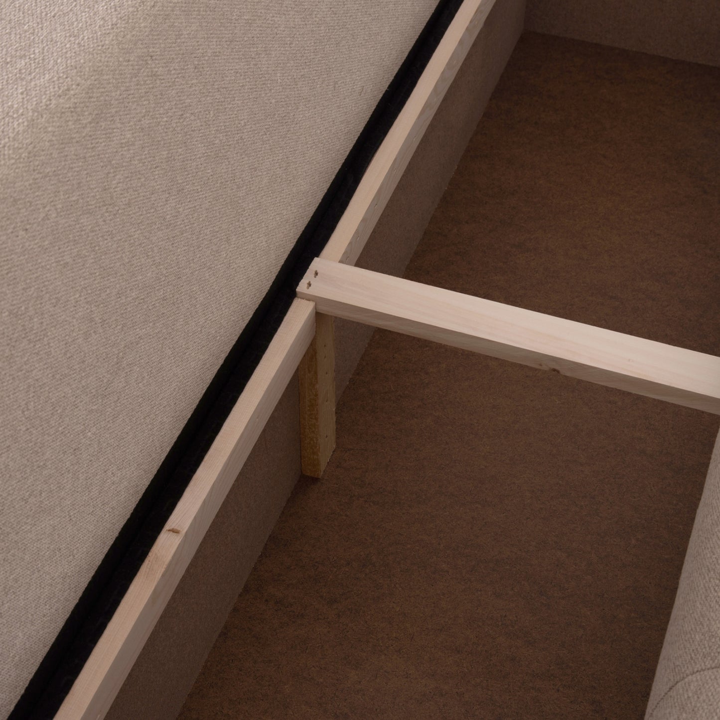 CORNER SOFA-BED WITH STORAGE SPACE TRENDSTON HM3302.03R BEIGE FABRIC 298x177x95Hcm.