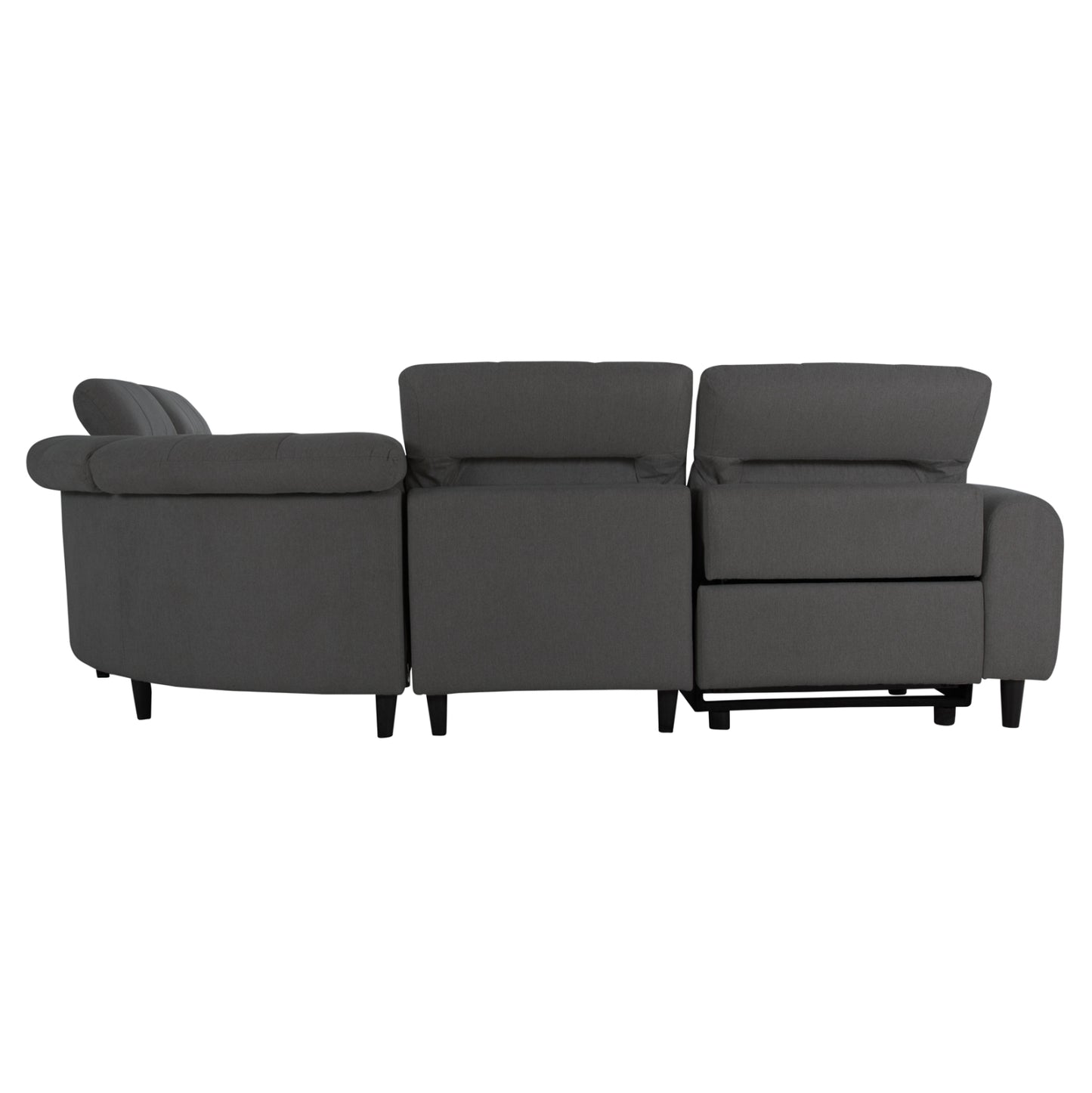 CORNER SOFA WITH 2 RECLINE SEATS ORACLE HM3290.01 GREY FABRIC 260x260x90(seat depth)x94Hcm.
