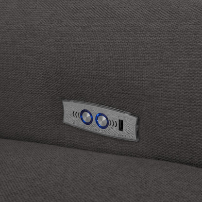 CORNER SOFA WITH 2 RECLINE SEATS ORACLE HM3290.01 GREY FABRIC 260x260x90(seat depth)x94Hcm.
