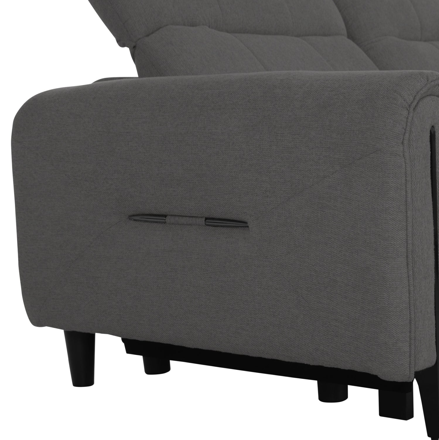 CORNER SOFA WITH 2 RECLINE SEATS ORACLE HM3290.01 GREY FABRIC 260x260x90(seat depth)x94Hcm.