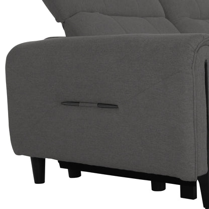 CORNER SOFA WITH 2 RECLINE SEATS ORACLE HM3290.01 GREY FABRIC 260x260x90(seat depth)x94Hcm.
