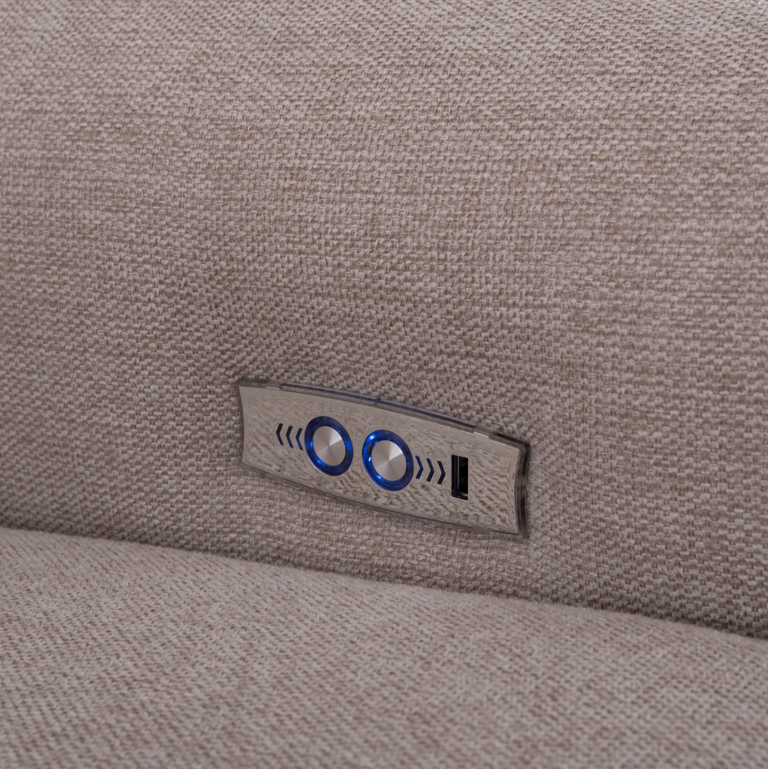 CORNER SOFA WITH 2 RECLINE SEATS ORACLE HM3290.02 BEIGE FABRIC 260x260x90(seat depth)x94Hcm.