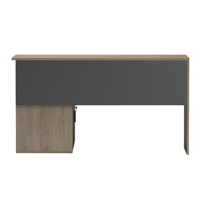 DESK RIGHT CORNER CARNET HM18384.13 MELAMINE IN SONAMA/GREY 138x102x75Hcm.