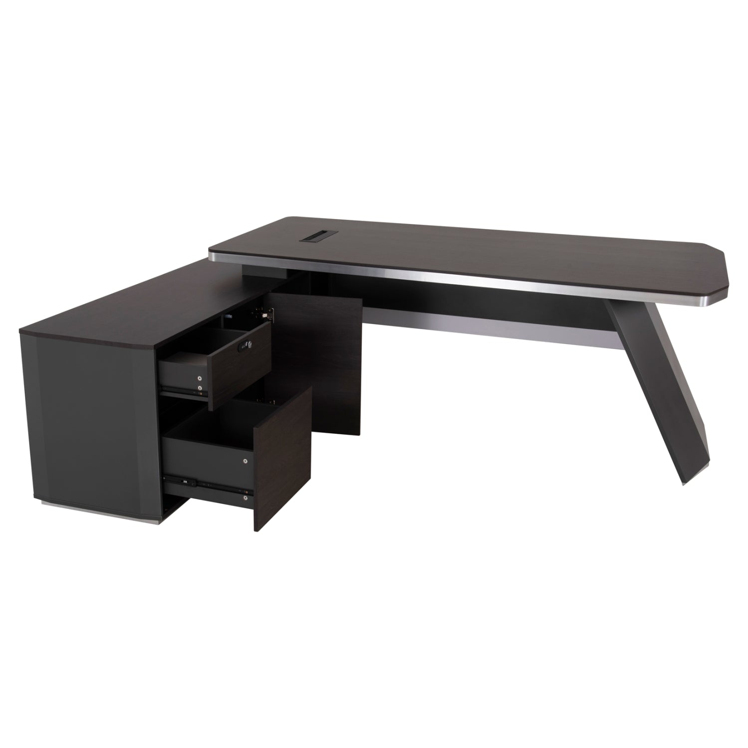 PROFESSIONAL OFFICE DESK LEFT CORNER ROSEWOOD HM2083L 220x180x76Hcm