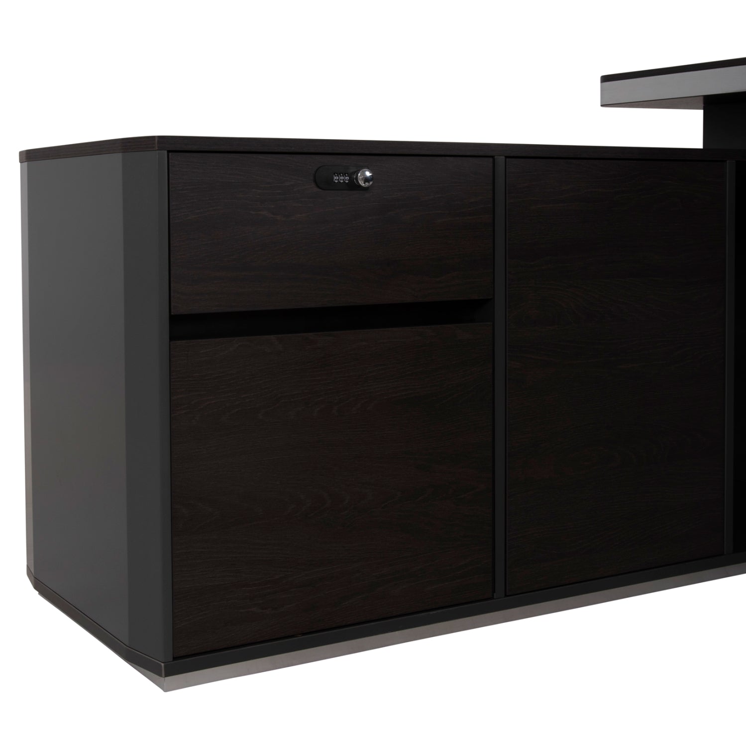 PROFESSIONAL OFFICE DESK LEFT CORNER ROSEWOOD HM2083L 220x180x76Hcm