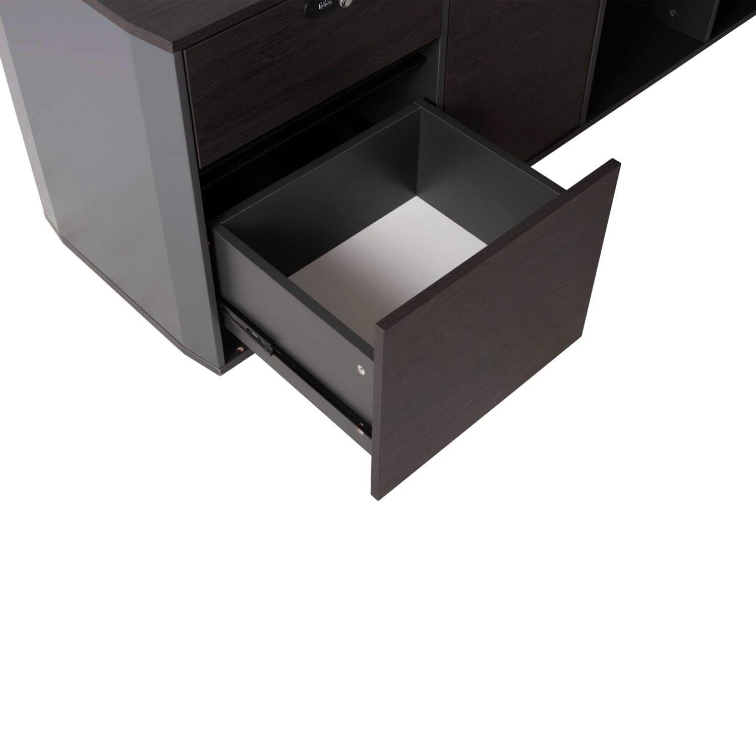 PROFESSIONAL OFFICE DESK LEFT CORNER ROSEWOOD HM2083L 220x180x76Hcm