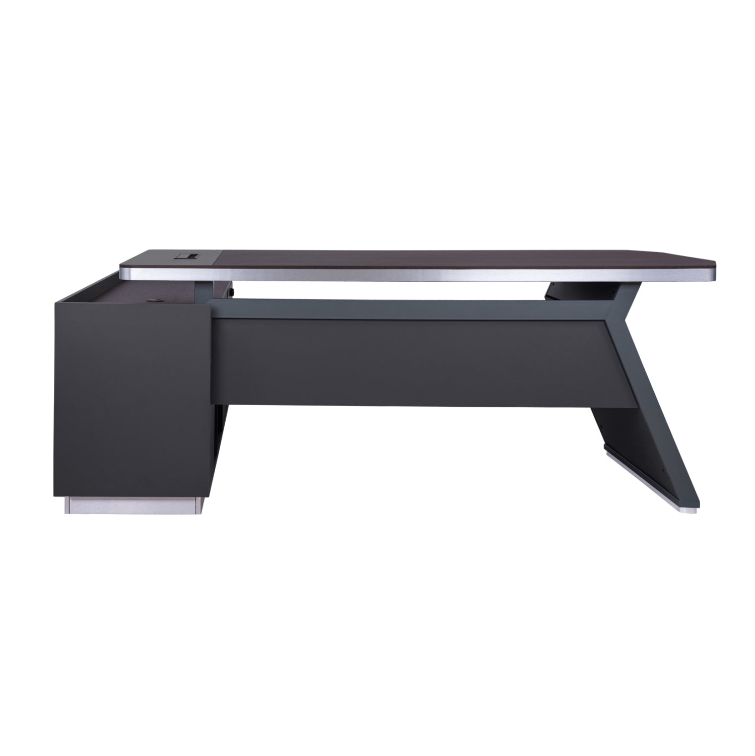 Professional office  right corner Rosewood HM2084R 220x180x76cm