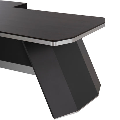 Professional office right corner Rosewood HM2083R 220x180x76Ηcm