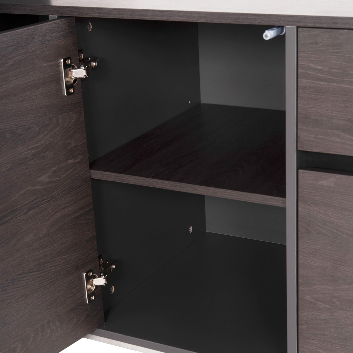 Professional office right corner Rosewood HM2083R 220x180x76Ηcm