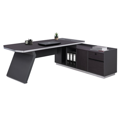 Professional office  right corner Rosewood HM2084R 220x180x76cm