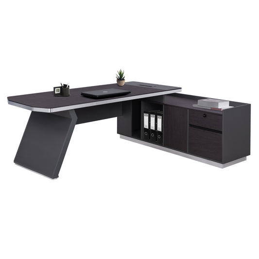 Professional office  right corner Rosewood HM2084R 220x180x76cm