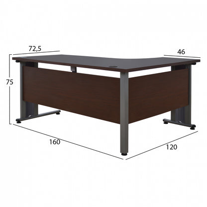 Professional left corner office HM2043.02L Wenge 160x120