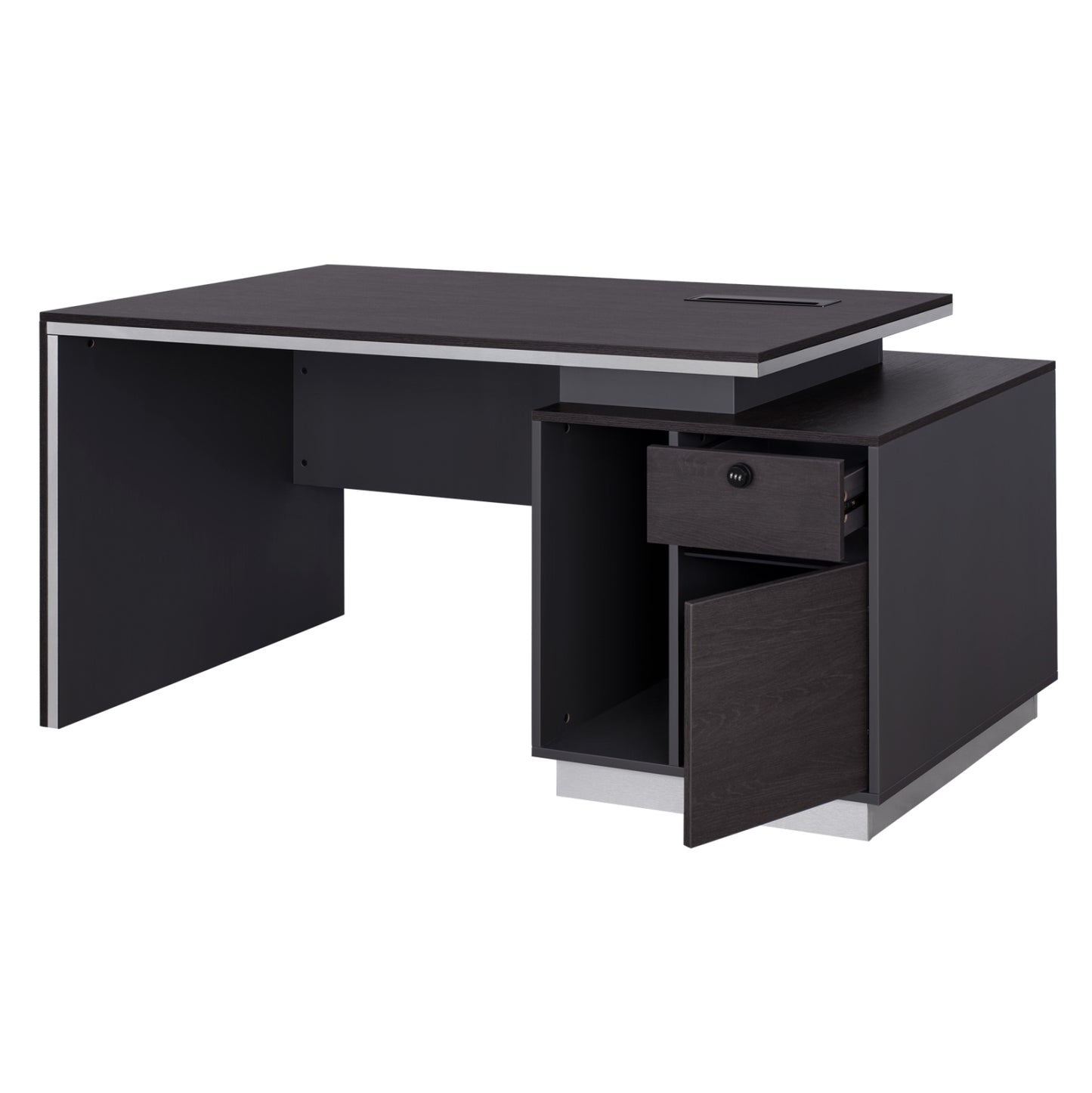 Professional office with right cabinet Rosewood HM2087R 160x80x76cm